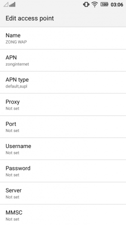 zong apn settings